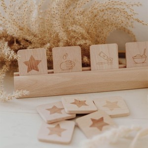 Tabla de responsabilidad de planificación de tareas diarias para niños, tabla de actividades de ritmo rutinario, horario visual con estante para niños - Product Image 3