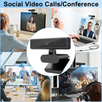 Webcam Tipe-C 1080p Full HD Kamera Web Online dengan Mikrofon ENC Terintegrasi untuk Konferensi dan Panggilan Video
