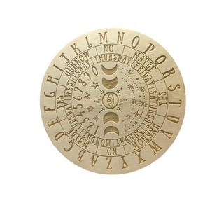6IN fait à la main bois pendule planche bois brûlé grille spirituelle guérison pyrogravure Lotus Mandala autel mur accrocher en bois Divination - Product Image 5