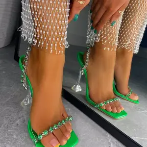 SXSD034 NEU Trend Diamant bänder Frauen Weinglas High Heel Sandalen Schuhe