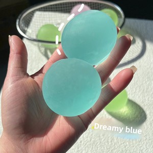 Best-selling Rubber <b>Squishy</b> Translucent Blue Stress-relief Toy Ballmoldable Non-rebounding Pleasant Satisfying Feel Squeezed - Product Image 3