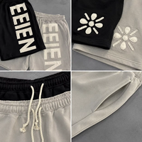 Shorts décontractés pour hommes personnalisés OEM/ODM, en mélange de coton, style streetwear, avec logo brodé ou imprimé, shorts d'été à cordon de serrage, vente en gros OEM