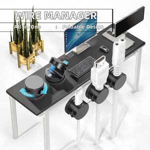 Organisateur de fil auto-adhésif détachable élégant stockage magnétique en plastique pliable gestionnaire de câble de données rotatif fonctionnel Flexible - Product Image 3