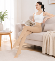 Chaussettes de compression médicales pour femmes, niveau 1 HBM, en spandex/nylon, motif uni, hiver, nouvelle collection, ajustement serré, 15-20 mmHg