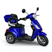 Véhicule électrique à trois roues longue portée 1000W 60V pour personnes âgées, tricycle électrique, vitesse 33 km/h, scooter Citycoco