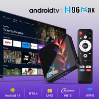 H96 Max TV Box Android 14 Allwinner H618 Plus Quad Core BT5.4 Reproductor Multimedia de Fábrica 2025 Nuevo Decodificador
