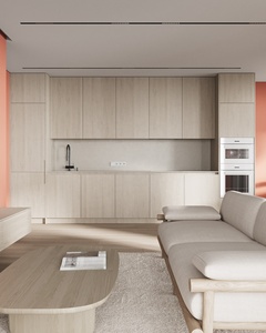 Armoires de cuisine en acier inoxydable sur mesure, ensemble d'armoires de cuisine modulaires modernes avec réfrigérateur, évier, meubles de rangement - Product Image 1