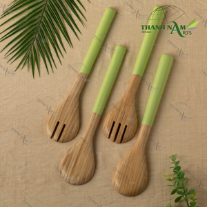 Precio barato de alta calidad de bambú natural juego de utensilios de cocina variedad de colores para cocina/restaurante al por mayor - Product Image 6
