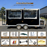 JINLIJING Camionnette Alimentaire Mobile Personnalisée 6m pour Café, Snacks, Pizza, Tacos, BBQ, Hot-Dogs, Crèmes Glacées – Remorque de Concession Entièrement Équipée