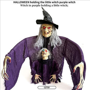 Adornos de Bruja para Halloween, Decoración Luminosa para Jardín, Set de Adornos para Insertar en el Suelo, para Padres e Hijos - Product Image 4