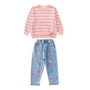 <span class=keywords><strong>Abbigliamento</strong></span> di marca per bambini e donne set tuta per bambine con pantaloni di Jeans di Shanghai - Product Image 1