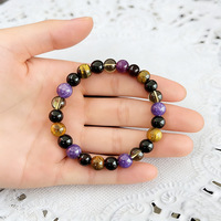 Bracelet en pierres naturelles œil de tigre, améthyste et obsidienne, tendance, unisexe, cadeau idéal pour hommes et femmes, vente en gros