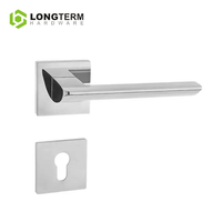 Serrures et poignées de porte dorées en alliage de zinc Serrure à levier à mortaise silencieuse de luxe moderne Ensemble de poignées de serrure de porte intérieure avec clés pour la maison