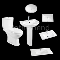 WC Parma deux pièces à prix bas, importé d'Afrique, vente en gros d'usine, siphon 250 mm, ensemble de lavabo et de toilettes