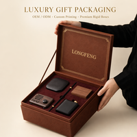 Boîte d'emballage personnalisée de marque, doublée de velours, découpée sur mesure, à double charnière, boîte cadeau de collection, rouge vin, vente en gros OEM
