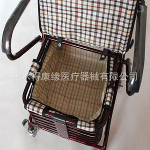 Shopping <b>Cart</b> For Seniors Four Wheel Mobility Aid With Seat And Brake Manual Operation Convenient Grocery Assistance - Product Image 4
