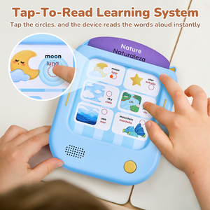 Joycat Montessori - Juguetes de Bolsillo para el Aprendizaje del Idioma, Tarjetas de Memoria Interactivas con Voz en Inglés y Español, Educativas y Sensoriales, con 80 Tarjetas - Product Image 2