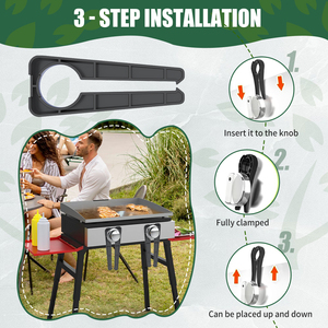 Kunci kenop kompor Gas pengaman anak, aksesori BBQ plastik untuk menutupi kenop kompor dan mencegah cedera - Product Image 3