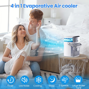 Ventilador Enfriador Superior de 400 ml, 2 en <span class=keywords><strong>1</strong></span>, Humidificador y Ventilador de Aire, 3 Velocidades, Temporizador de 2/4 Horas, con Luces de 7 Colores - Product Image 2