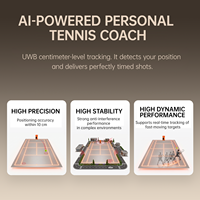 Máquina de Entrenamiento de Tenis Avanzada JP-TTV3 con Control por Voz y Aplicación, 120 Pelotas, 8 Horas de Autonomía, Robot para Cancha al Aire Libre