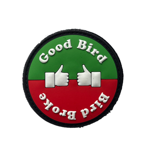 Écusson promotionnel personnalisé en PVC souple 2D avec fermeture auto-agrippante, motif floral alphabet 3D en relief, pour sacs et chapeaux - Product Image 3