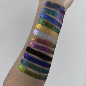 Vegan Pigmented Holographic Chameleon Duochrome Multi Duochrome Makeup <strong>Eyeshadow</strong> <strong>Palette</strong> More Than 100colors Available - Product Image 2