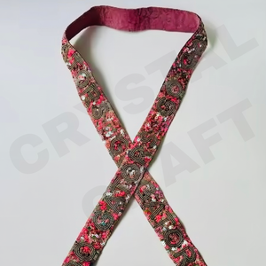 CRYSTAL CRAFT Perles de verre, paillettes, sangle de sac multi-bijoutée, couleur personnalisée, perles de rocaille, style indien, taille personnalisée, logo personnalisé accepté - Product Image 1