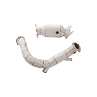 Konverter Katalisasi Berinsulasi Baja Tahan Karat Downpipe Pipa Depan Gpf untuk Audi A4 A6 A7 Q5 2.0T B9.5 2022- Tebal 1.5mm Garansi 1 Tahun