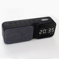 Werkseitig OEM Custom Multifunktion aler kabelloser Lade lautsprecher Wecker FM Radio LED Digital BT Smart Lautsprecher
