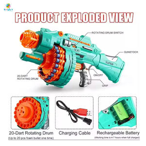 <span class=keywords><strong>Pistolet</strong></span> à balles souples électriques et lanceur de mousse, <span class=keywords><strong>pistolet</strong></span> automatique haute pression pour adultes/enfants, <span class=keywords><strong>pistolet</strong></span> paralyseur rechargeable - Product Image 2