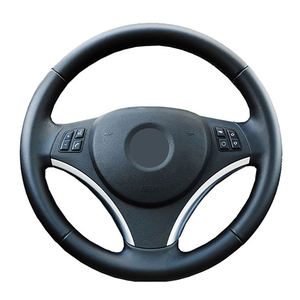 Housse de <span class=keywords><strong>volant</strong></span> de voiture en cuir et daim microfibre modèle personnalisé 38CM pour <span class=keywords><strong>BMW</strong></span> E90 325i 330i 335i <span class=keywords><strong>E87</strong></span> 120i 130i 120d - Product Image 1