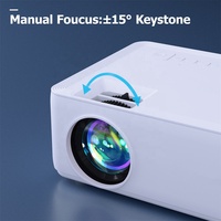 Projecteur portable Everycom B10 8500 lumens LED, résolution native 1280*720 HD, compatible 1080p, mini projecteur de cinéma en plein air
