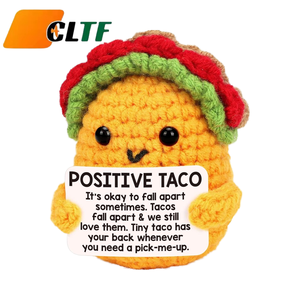 Muñecos <span class=keywords><strong>de</strong></span> Ganchillo Positivos con Forma <span class=keywords><strong>de</strong></span> Taco, Regalos <span class=keywords><strong>de</strong></span> Cumpleaños, Muñecos <span class=keywords><strong>de</strong></span> Ganchillo con Mensajes Positivos, Regalo Inspirador y <span class=keywords><strong>de</strong></span> Apoyo para Graduación, Mamás y Maestras - Product Image 1