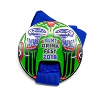 Medallas Deportivas Personalizadas de Metal Estilo Pirámide Ecológicas al por Mayor para Eventos de Triatlón y Maratón - Premios de Sublimación para Carreras de 5k y 10k