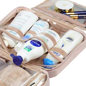 Organisateur de voyage multifonctionnel personnalisé de style vintage matelassé avec fermeture éclair et crochet de suspension pour sac, grande capacité - Product Image 5