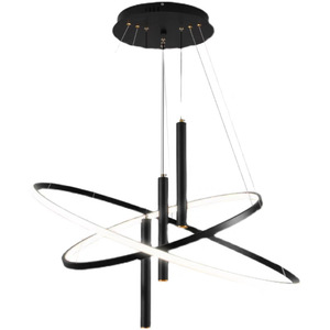 Modern Minimalist Chandelier Black Led Pendant <b>Light</b> 110V For <b>Dining</b> Room Living Room Bedroom Home Decor Easy Installation - Product Image 4