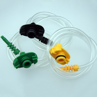 Adaptateur de pointe de distribution en plastique PP vert de type américain 3/5/10/30/55CC pour distributeur de colle robotisé