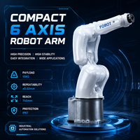 Bras robotisé industriel compact FOBOT à 6 axes, précision ±0,02 mm, entraînement électromécanique pour l'assemblage de micro-électronique
