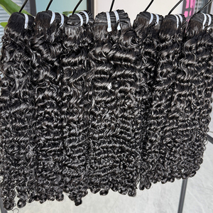 Extensiones de Cabello Humano Rizado Birmano Natural, Color Natural, Rizos Suaves y Voluminosos, Doble Trama, Puntas Completas, Para Salón - Product Image 3