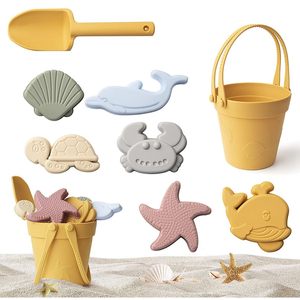Juguetes de Animales de Silicona en Oferta para Accesorios de Playa de Verano, Juguetes Plegables para Playa y Arenero para Bebés, Cubo y Pala - Product Image 1