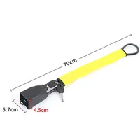 Verrou de volant de voiture en acier, ceinture de sécurité antivol, 2 clés, installation facile, ajustement universel 66*12.5cm YXJH AY-SL1040