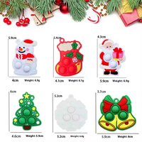 Pop Fidget Jouets Sensoriels pour Enfants Silicone Bulle Porte-clés Animal Soulagement Du Stress Jouet pour 5-7 Ans Enfants Porte-clés Ensemble