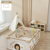 Grand parc pour bébé intérieur/extérieur au design moderne Tapis rampant pour nouveau-né Centre d'activités pour enfants en plastique durable pour chambre à coucher et parc