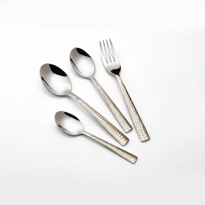 Vernis miroir argenté en acier inoxydable avec poignée en résine rose et or Couverts Vaisselle de table - Product Image 6
