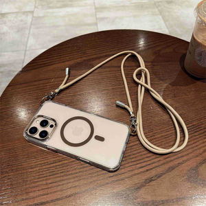 Funda transparente de acrílico para iPhone 14 Plus con cordón para el cuello, correa cruzada para iPhone 17. - Product Image 3