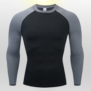 Camiseta Deportiva Bicolor de Manga Larga para Hombre, Sin Costuras, para Entrenamiento Deportivo al Aire Libre - Product Image 3