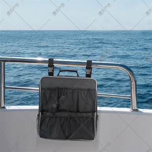 Bolsa de Almacenamiento para Respaldo de Asiento de Yate, Gran Capacidad, Rectangular, Negra, para Viajes y Camping - Product Image 2
