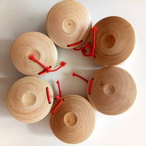 Castagnette ronde en bois pour l'éducation rythmique, instrument de percussion Orff en gros - Product Image 4