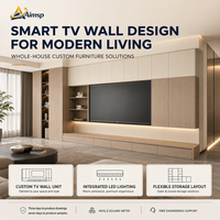 Aimsp Modernes Hotelmöbel-Set mit neuartigem Design-Bett, TV-Ständer, Kamin-Schrank aus umweltfreundlichem, wasserabweisendem Sperrholz
