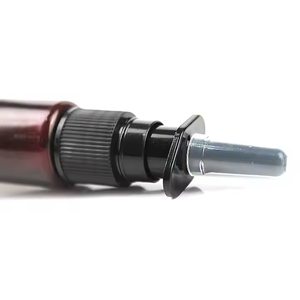 PET boş Amber 1oz 30ml burun sis sprey şişeleri 18/410 siyah pompa püskürtücü ince sıvı ilaçlar ekran baskılı - Product Image 5